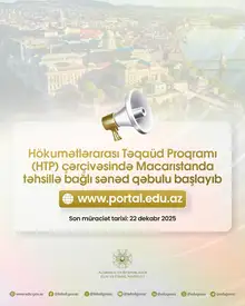 Macarıstanda Təqaüd hesabına bakalavriat, magistratura və doktorantura səviyyələrində pulsuz təhsil almaq imkanı! 