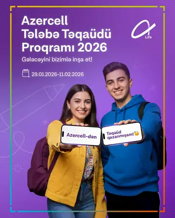 Azercell Tələbə Təqaüdü Proqramı 2026 - QEYDİYYAT DAVAM EDİR! 