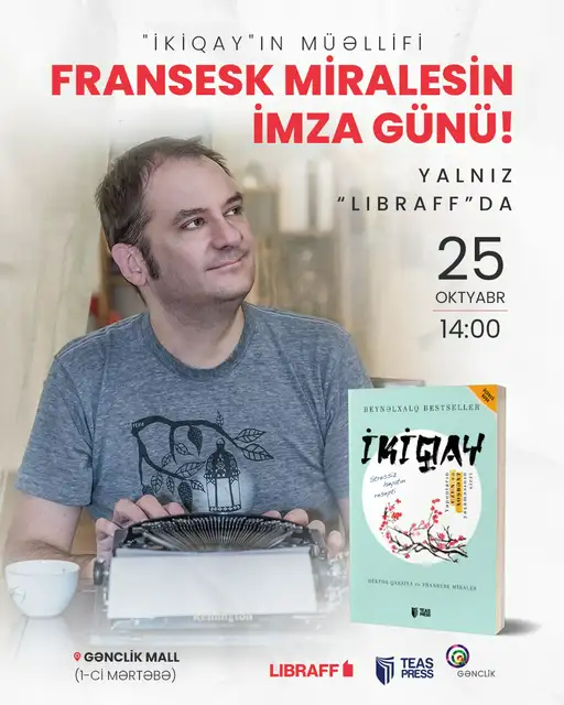 “İkiqay” əsərinin müəllifi bu həftə Bakıya gəlir!