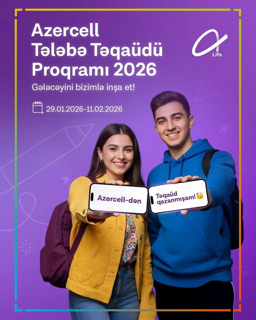 Azercell Tələbə Təqaüdü Proqramı 2026 - QEYDİYYAT DAVAM EDİR!