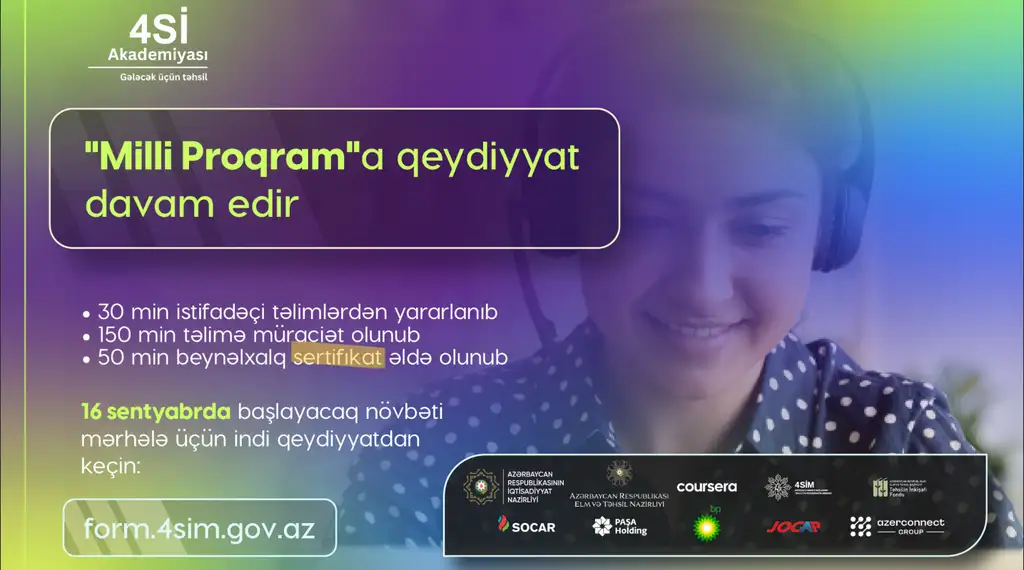 “Coursera”da 8000 Pulsuz Onlayn Kursa qoşul və Beynəlxalq Sertifikatlar əldə et! -  “Milli Proqram” layihəsinə Qeydiyyat 