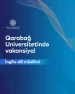 Qarabağ Universitetinə ingilis dili üzrə müəllim vakansiyası elan olunur