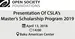 Presentation of CSLA Master’s Scholarship Program
